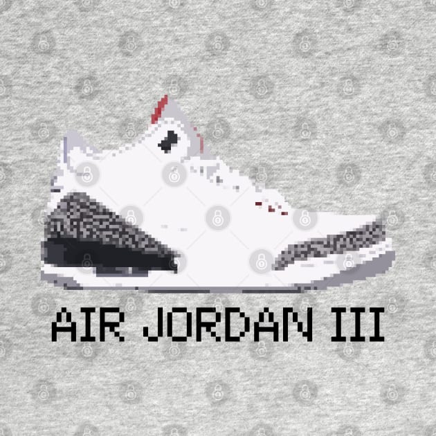 AIR JORDAN III RETRO PIXELATED ART SHOE COLLECTION by Buff Geeks Art